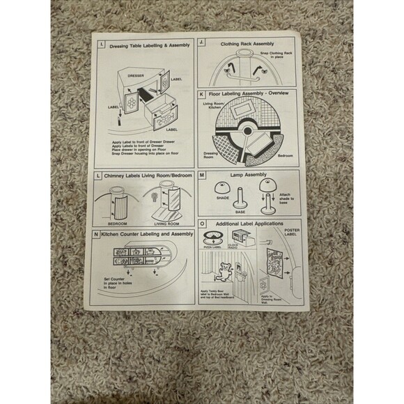 NEW & COMPLETE Knickerbocker Moppets Secret Doll House 1980 Mint Condition Rare - Picture 15 of 16